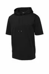 Sport-Tek Sport-Wick Fleece Short Sleeve Hooded Pullover. ST251 BLACK