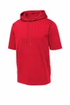 Sport-Tek Sport-Wick Fleece Short Sleeve Hooded Pullover. ST251 Deep Red