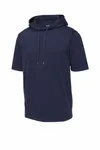 Sport-Tek Sport-Wick Fleece Short Sleeve Hooded Pullover. ST251 Navy