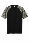 Sport-Tek Drift Camo Colorblock Tee ST376 BLACK