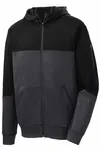 Sport-Tek Tech Fleece Colorblock Full-Zip Hooded Jacket. ST245 Black/ Graphite Heather/ Black