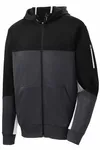 Sport-Tek Tech Fleece Colorblock Full-Zip Hooded Jacket. ST245 Black/ Graphite Heather/ White