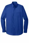 Port Authority Tall Long Sleeve Carefree Poplin Shirt. TW100 TRUE ROYAL