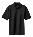 Port Authority Tall Heavyweight Cotton Pique Polo. TLK420 BLACK