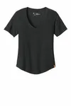 tentree Women's TreeBlend V-Neck T-Shirt TTCW5646 Meteorite Black Heather