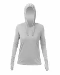 Women's Breeze Tech Hooded Long Sleeve T-Shirt Alloy Heathered