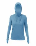 Women's Breeze Tech Hooded Long Sleeve T-Shirt Bahama Heathered