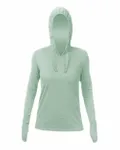 Women's Breeze Tech Hooded Long Sleeve T-Shirt Olive Heathered