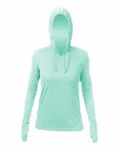 Women's Breeze Tech Hooded Long Sleeve T-Shirt Seafoam Heathered