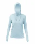 Women's Breeze Tech Hooded Long Sleeve T-Shirt Sky Heathered