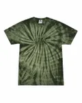 Multi-Color Tie-Dyed T-Shirt SPIDER GREEN