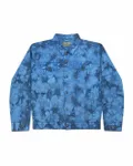 Tie-Dyed Denim Jacket Blue Crinkle