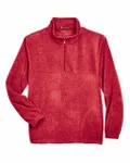 Men's Quarter-Zip Fleece Pullover RED