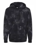 Midweight Tie-Dyed Hooded Sweatshirt Tie Dye Black