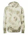 Midweight Tie-Dyed Hooded Sweatshirt Tie Dye Olive