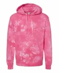 Midweight Tie-Dyed Hooded Sweatshirt Tie Dye Pink