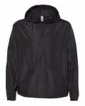 Lightweight Quarter-Zip Windbreaker Pullover Jacket BLACK