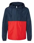 Lightweight Quarter-Zip Windbreaker Pullover Jacket Classic Navy/ Red
