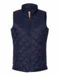 Women's Vintage Diamond Quilted Vest Navy