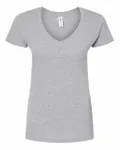 Women's Fine Jersey V-Neck T-Shirt Heather Grey