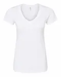 Women's Fine Jersey V-Neck T-Shirt WHITE