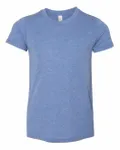 Bella + Canvas Youth Triblend Short-Sleeve T-Shirt Blue Triblend