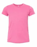 Bella + Canvas Youth Triblend Short-Sleeve T-Shirt Charity Pink Triblend