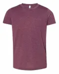 Bella + Canvas Youth Triblend Short-Sleeve T-Shirt Maroon Triblend