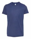 Bella + Canvas Youth Triblend Short-Sleeve T-Shirt Navy Triblend