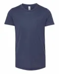 Bella + Canvas Youth Triblend Short-Sleeve T-Shirt Solid Navy Triblend