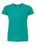 Bella + Canvas Youth Triblend Short-Sleeve T-Shirt Teal Triblend