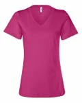 Bella + Canvas Ladies' Relaxed Jersey V-Neck T-Shirt Berry