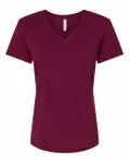 Bella + Canvas Ladies' Relaxed Jersey V-Neck T-Shirt Maroon