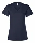 Bella + Canvas Ladies' Relaxed Jersey V-Neck T-Shirt Navy