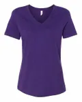 Bella + Canvas Ladies' Relaxed Jersey V-Neck T-Shirt Team Purple