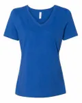 Bella + Canvas Ladies' Relaxed Jersey V-Neck T-Shirt TRUE ROYAL