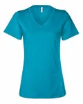 Bella + Canvas Ladies' Relaxed Jersey V-Neck T-Shirt Turquoise