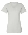 Bella + Canvas Ladies' Relaxed Jersey V-Neck T-Shirt WHITE