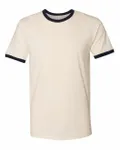 Next Level Apparel Unisex Ringer T-Shirt Natural/ Midnight Navy