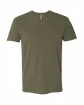 Next Level Apparel Men's CVC V-Neck T-Shirt Military Green