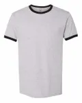 Next Level Apparel Unisex Ringer T-Shirt Heather Grey/ Black