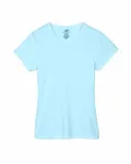 UltraClub Ladies' Cool & Dry Sport Performance InterlockT-Shirt Ice Blue