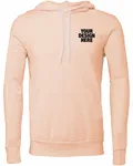 Bella + Canvas Unisex Sponge Fleece Pullover Hoodie Peach