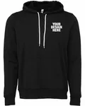 Bella + Canvas Unisex Sponge Fleece Pullover Hoodie Black Heather