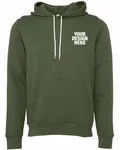 Bella + Canvas Unisex Sponge Fleece Pullover Hoodie Military Green