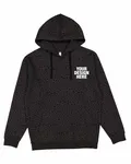LAT Adult Pullover Fleece Hoodie Black Leopard