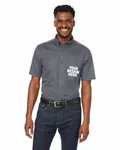 Dri Duck Men's Craftsman Ripstop Short-Sleeve Woven Shirt Gunmetal
