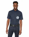 Dri Duck Men's Craftsman Ripstop Short-Sleeve Woven Shirt Deep Blue