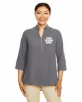 Devon & Jones Ladies' Perfect Fit 3/4-Sleeve Crepe Tunic Graphite
