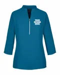 Devon & Jones Ladies' Perfect Fit 3/4-Sleeve Crepe Tunic Dark Teal
